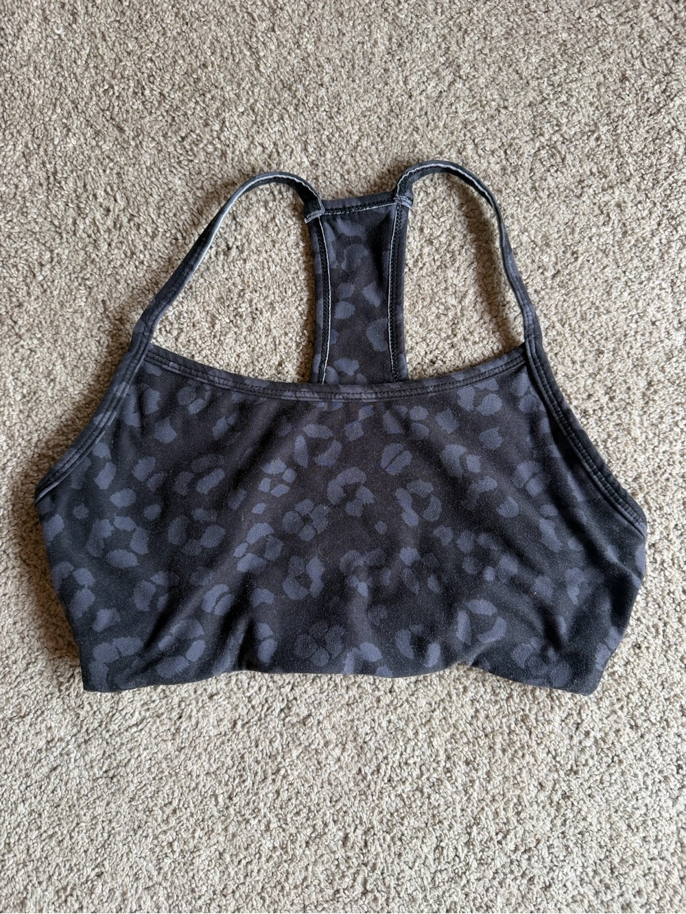 Seamless Racerback Bralette - Black Leopard